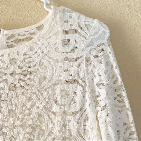 ALFANI•white lace overlay blouse - Picture 4 of 8